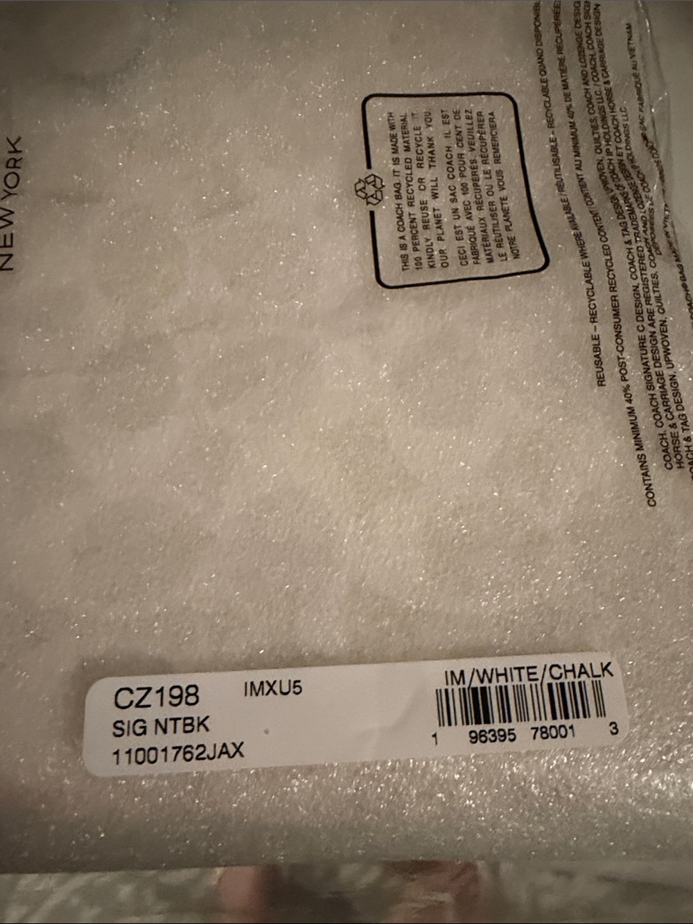 Coach NWT Chalk White Logo C’s Notebook Cover with Snap Closure - Picture 3 of 11